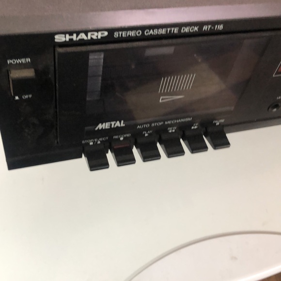 Vintage Sharp RT-115 black stereo cassette deck Dolby B noise reduction As Is - Picture 12 of 16